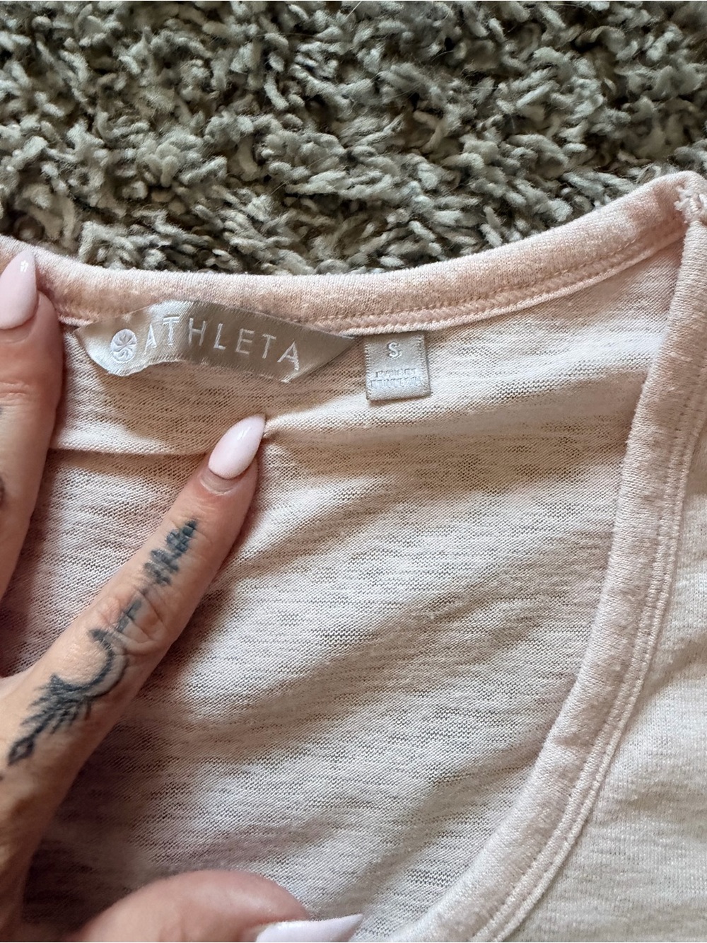 Athleta Pale Blush Scoop Neck Tank - Picture 3 of 5